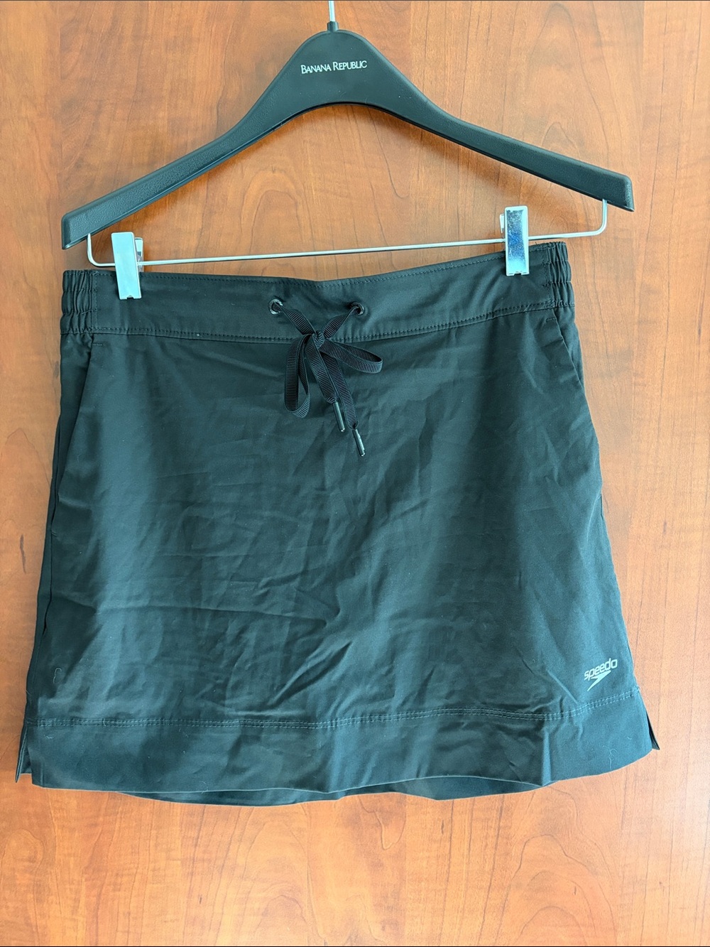 Speedo Black Athletic Skirt with Drawstring